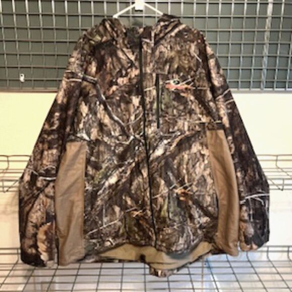 Camouflage Hunting Jacket . Size: 3XL {54-56} . w/ Hoodie . Mossy Oak - Picture 3 of 5